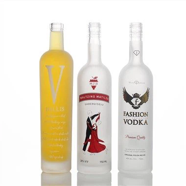 Sticla de sticlă tequila mată de 750 ml
