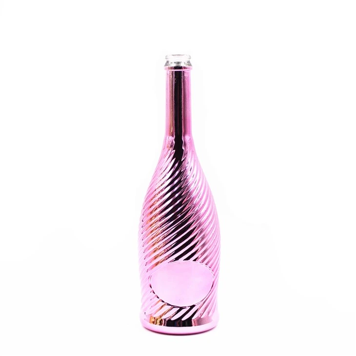 Sticlă de sticlă cu electroplate roz de 750 ml