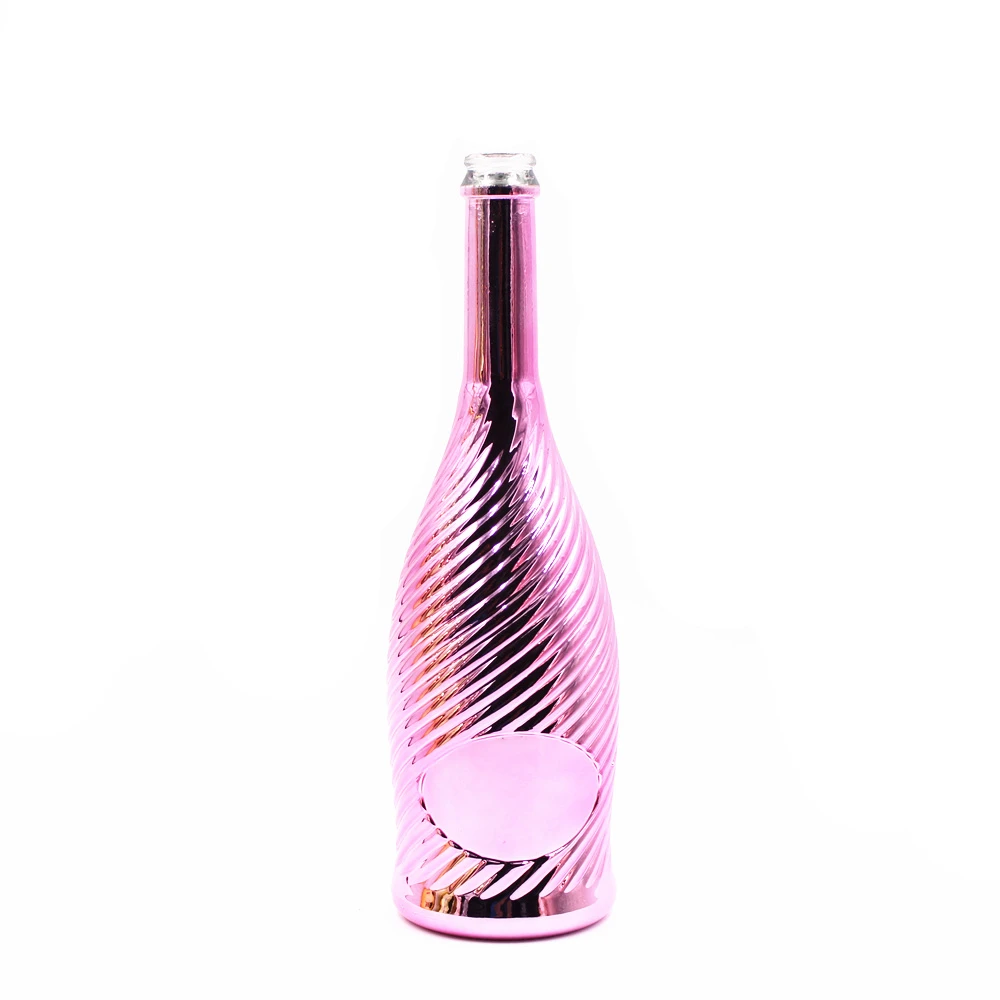 750ml Pink Electroplate Glass Bottle 750ml Pink Electroplate Glass Bottle
