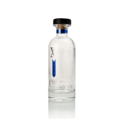 Chic Blue Stripe Crystal Vodka Bottle Chic Blue Stripe Crystal Vodka Bottle